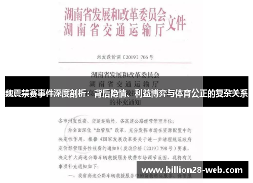 魏震禁赛事件深度剖析：背后隐情、利益博弈与体育公正的复杂关系